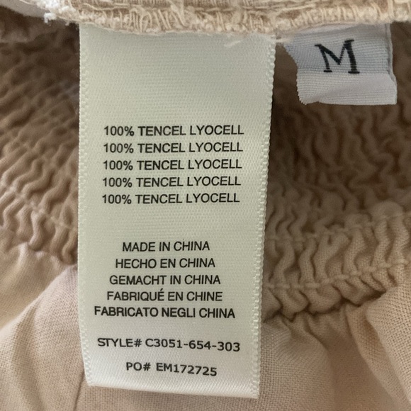 Smocked Waist Wide Leg Pull-On Pants, Medium - Picture 8 of 8